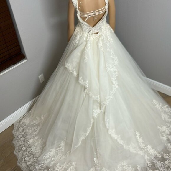 Narin Moda Wedding Dress Ball Gown Size 8 and EU Size 38 - Picture 5 of 16